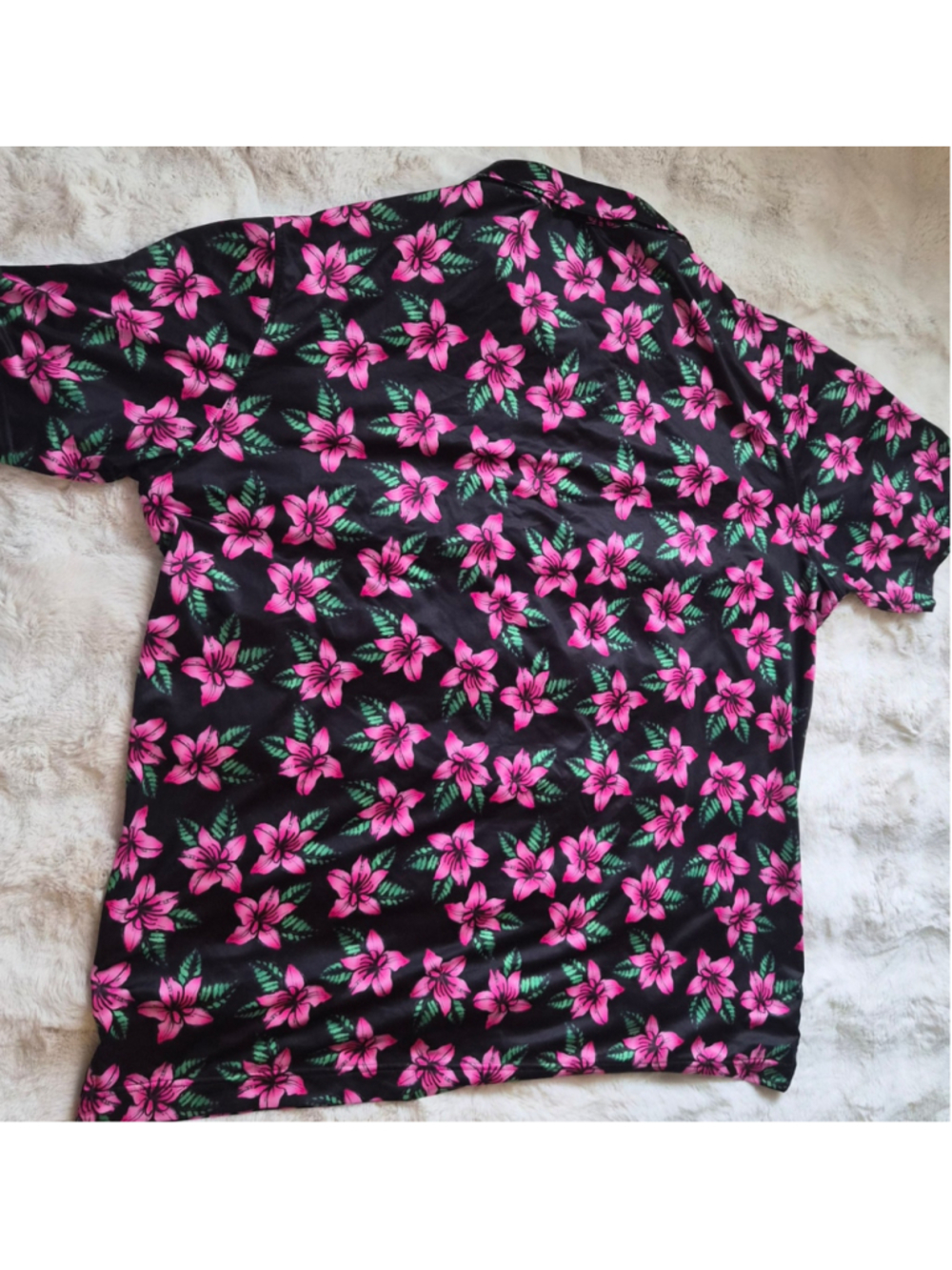 Men's 3XL U Suck at Golf Floral Short Sleeve Shirt Black Pink